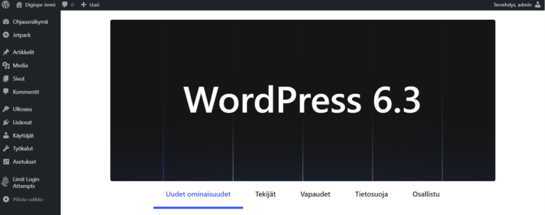 Verkkopalvelun tekninen toteuttaminen - Wordpress